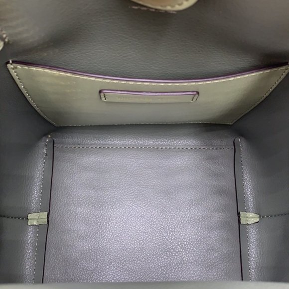 Michael Kors Emilia Small Bucket Bag Messenger Leather Light Sage - Picture 12 of 16